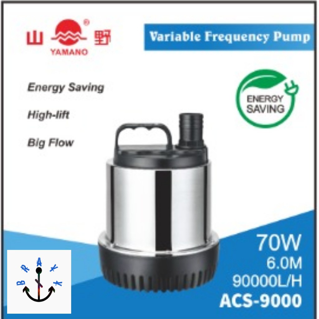 Pompa Air Kolam Hidroponik Submersible Pump Yamano ACS 9000 Low Watt