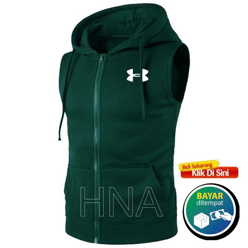 Jaket Hoodie Rompi Singlet Olahraga Gym Tanpa Lengan Pria Wanita Best Seller COD