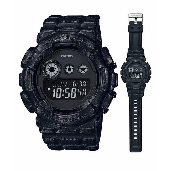 Jam Tangan Pria Black Texture Casio G Shock GD-120BT Original