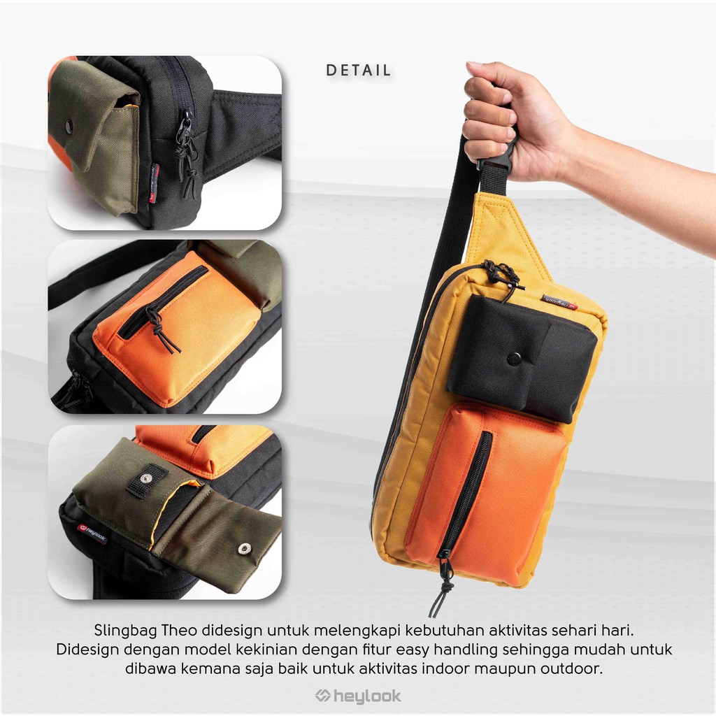 HEYLOOK Project - Tas Selempang Pria Sling Bag THEO Waist Bag Pria Wanita Tas Milenial