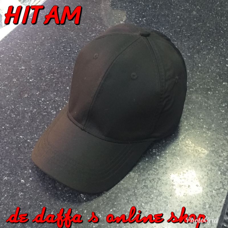 TOPI BASEBALL TWILL UNISEX ( PRIA WANITA ) WARNA HITAM POLOS BAGUS MURAH