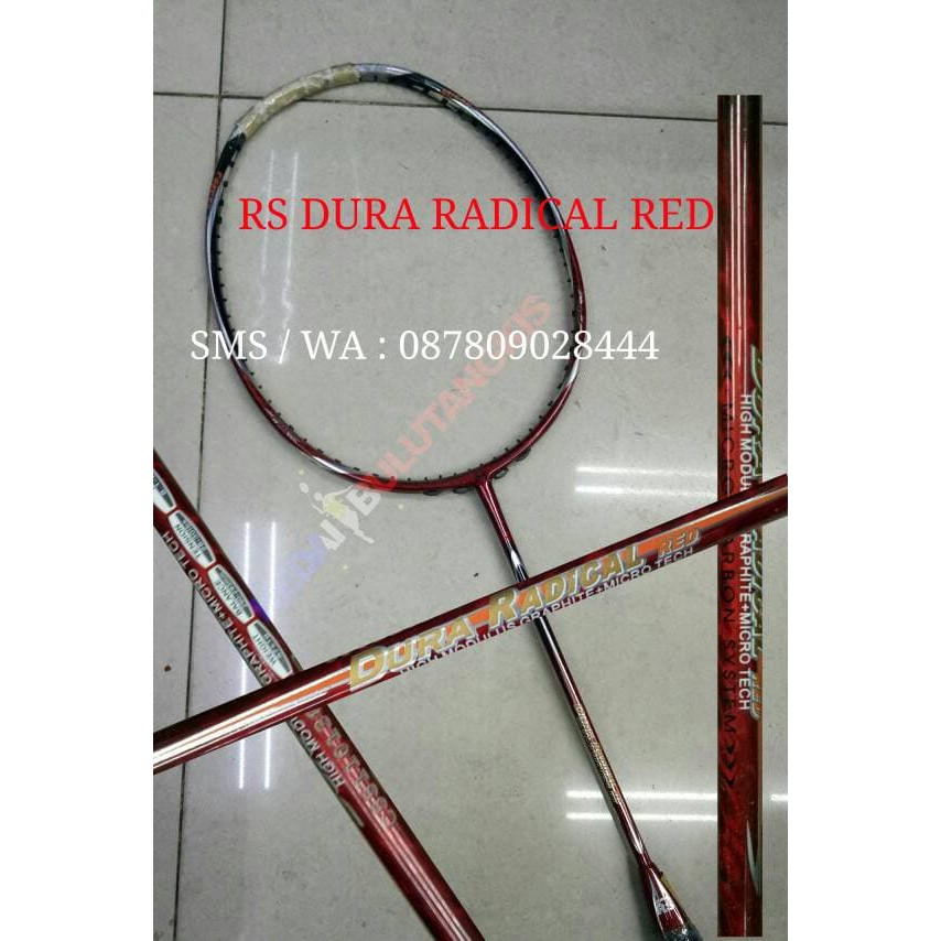 Promo RAKET BADMINTON RS DURA RADICAL RED