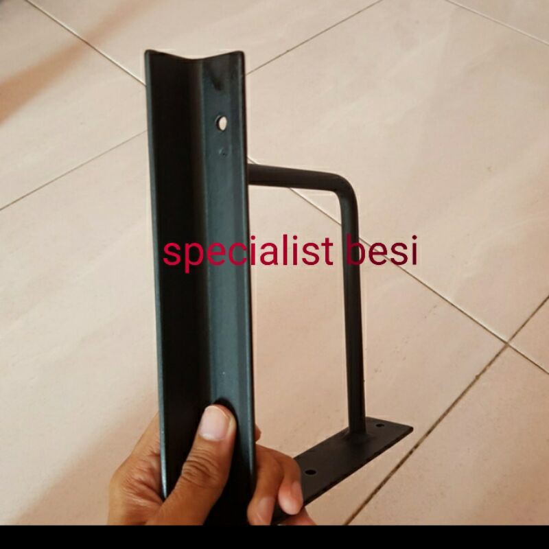 Rak besi ambalan tempel dinding 2 susun