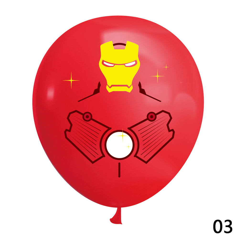 Balon Latex 12 &quot;Desain Superhero Batman Iron Man Hulk Justice League Untuk Dekorasi Pesta