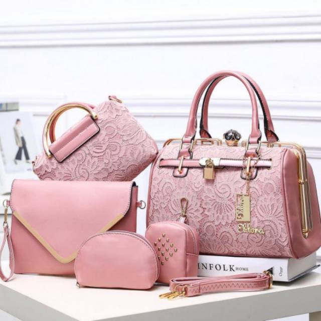 EL 7349-88 tas branded set 5in1 Eldora brand original tas behel lace