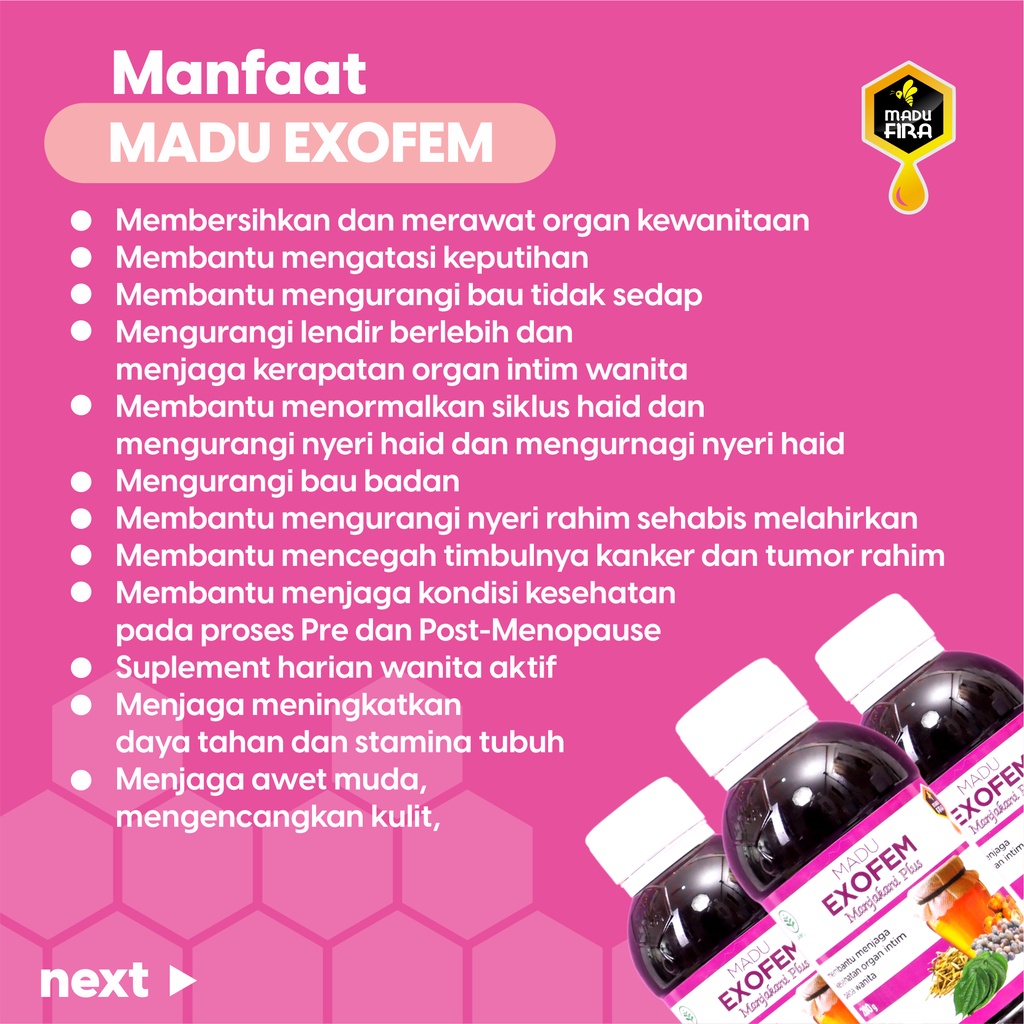 Obat Keputihan Madu Exofem Herbal Manjakani Mengobatai Nyeri Haid Bau Tak Sedap Paling Ampuh