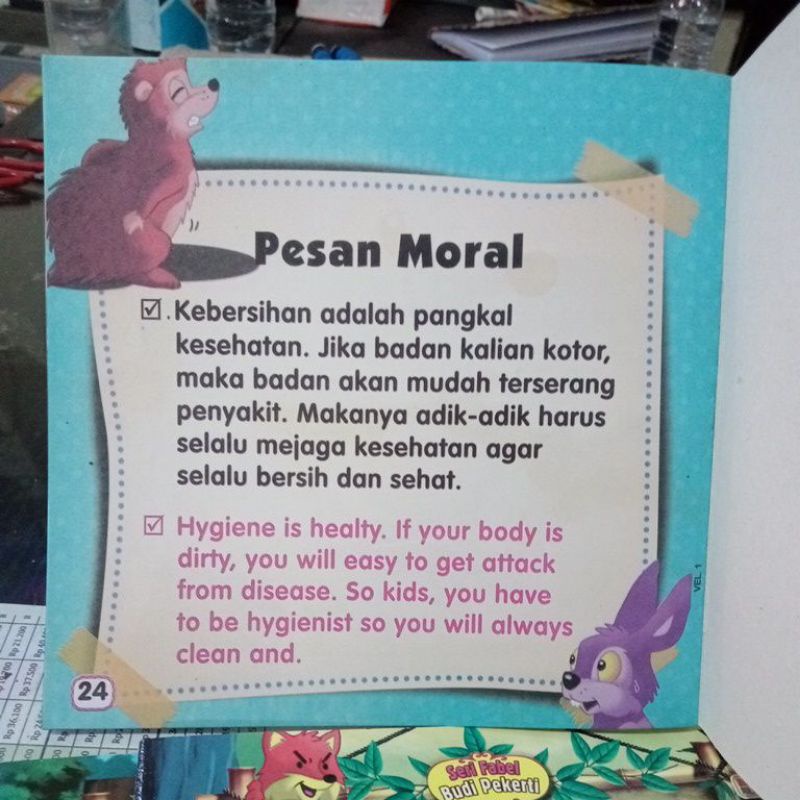 Buku Paket Isi 4 Seri Fabel Budi Pekerti