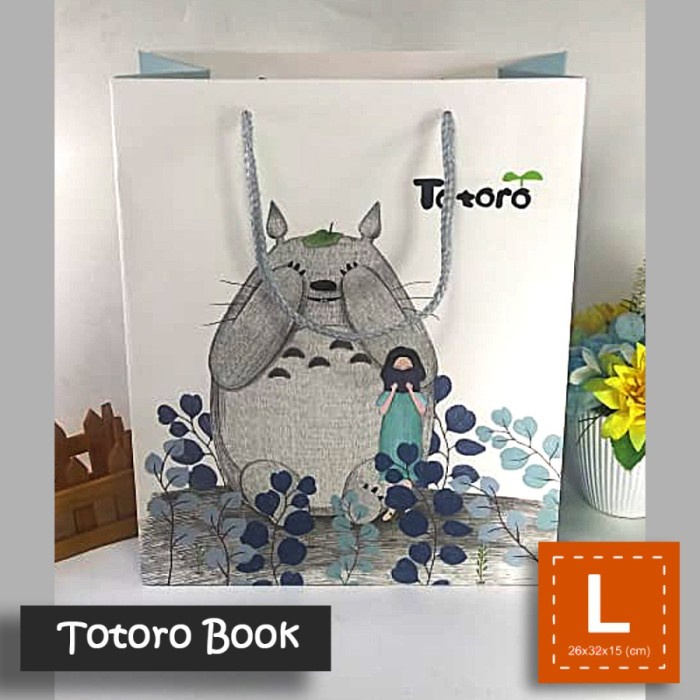 

Terlaris Paper Bag Tali Motif / Tas Kertas Kado / Tas Ultah- L TOTORO
