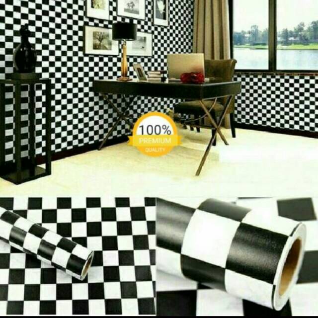Wallpaper Sticker Dinding Motif Papan Catur
