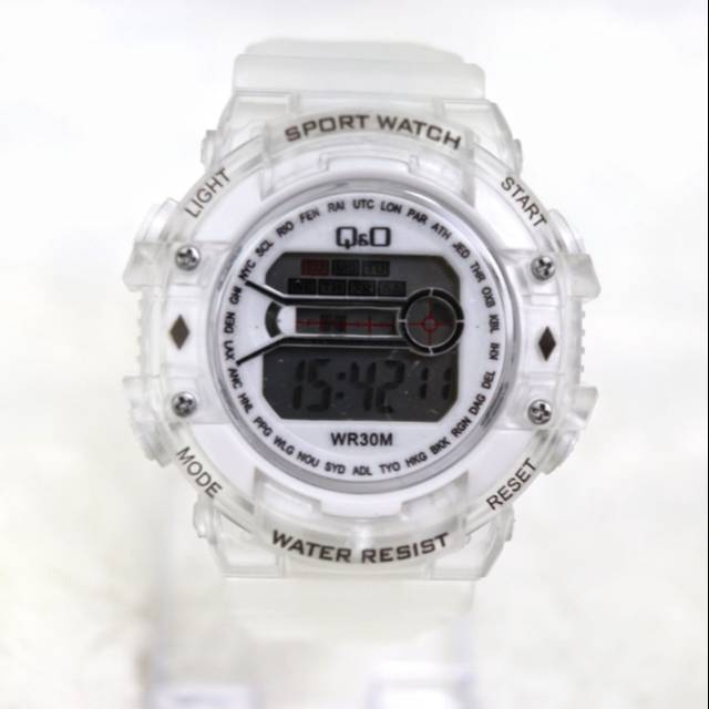 JAM TANGAN WANITA QQ DIGITAL WATERRESIS TALI RUBBER