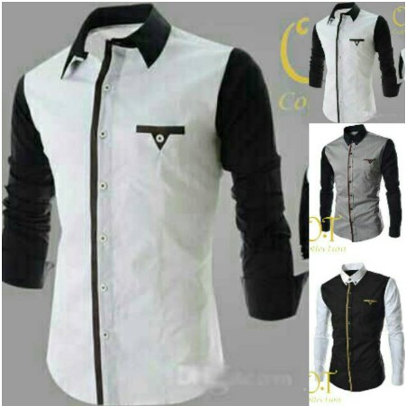 KEMEJAPRIA HEM ALISAN KEMEJACOWOK PRIA KASUAL POLOS H27M6 BAJU KEMEJA POLOS NAVY BIRU DONGKER PRI