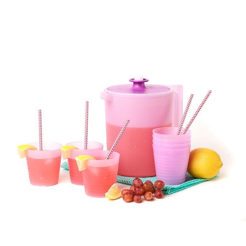 Teko set gelas isi 6pcs / Teko plastik set / tempat minuman set