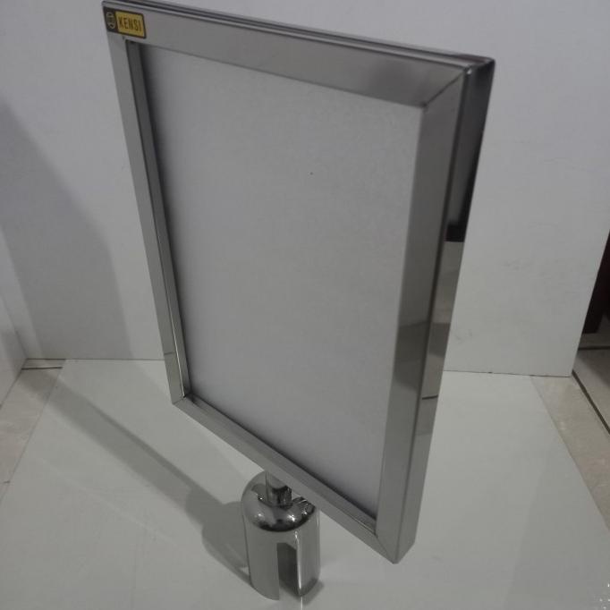 

Sign Board FRAME A4 Potrait Signage stainless papan tiang antrian