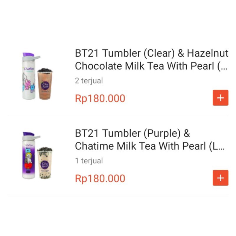 JASTIP TUMBLR CHATIME X BT21