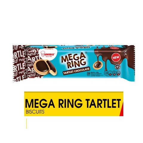 Unibis Mega Ring Tartlet Chocolate 120 gr - Biskuit Unibis Mega Ring 120 gr #ABA