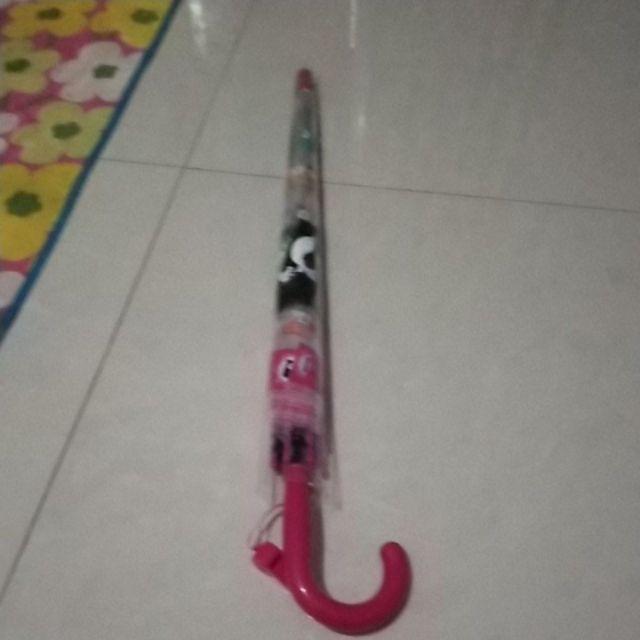 Tabasa Payung Tongkat Anak Transparan Mangkok Snowman