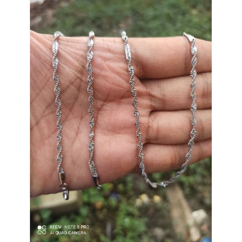 KALUNG TITANIUM MODEL BURSALINO KALUNG PELINTIR WARNA SILVER