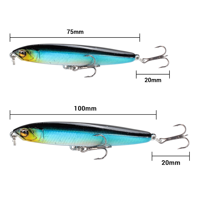 Shengyao 1Pcs Sinking Pencil Minnow Umpan Pancing 14g/18g Swimbait Fishing Lure Ikan Bass Bait Kail Memancing