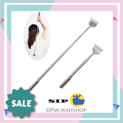 Garukan Punggung Alat Garuk Pijat Badan Teleskopic Tongkat Tarik Stainless Panjang Pendek / Garuk punggung cakar elang eagle back scratcher garuk punggung besi teleskopik alat garuk punggung