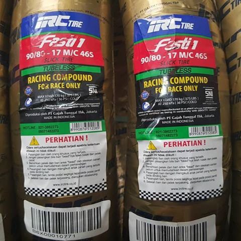 BAN IRC FASTI 1 90-80 R17 SLICK