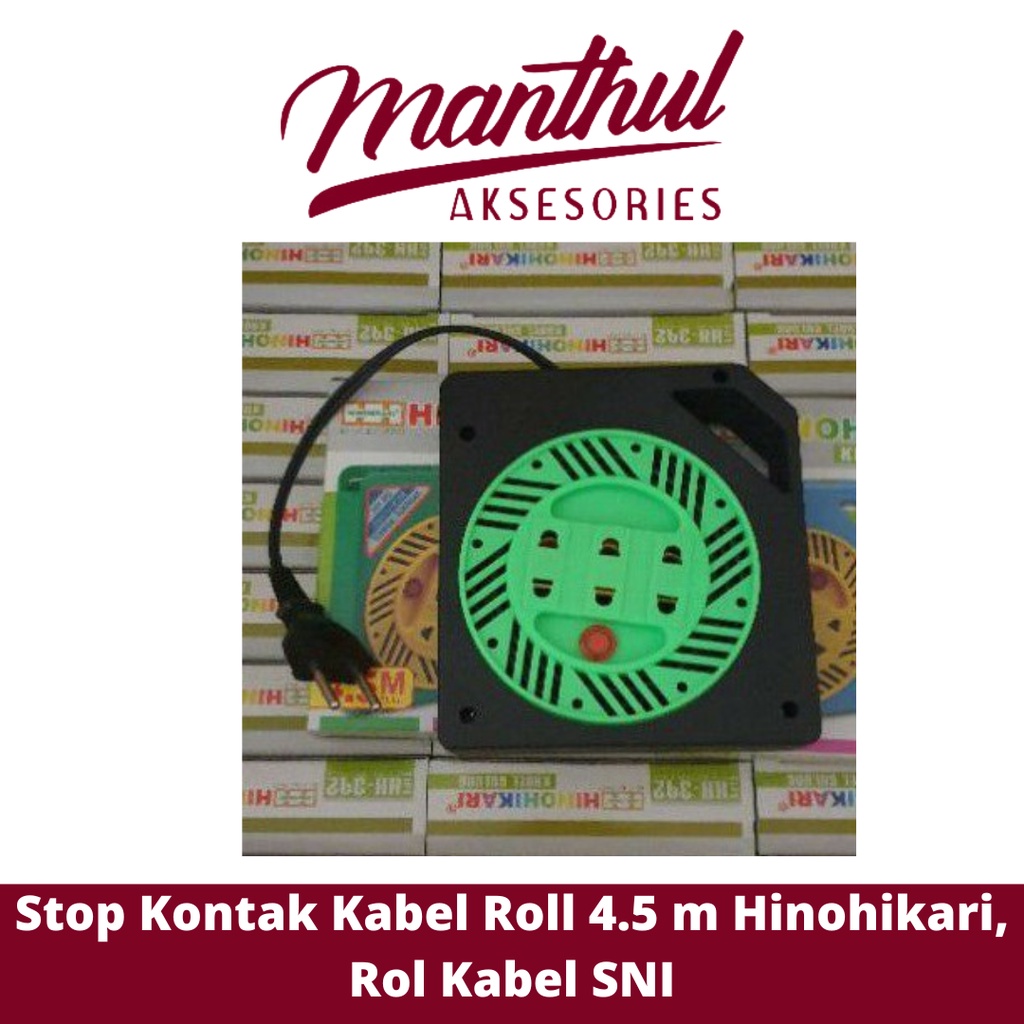 Stop Kontak Kabel Roll 4.5 m Hinohikari, Rol Kabel SNI