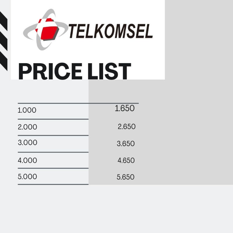 pulsa telkomsel 1.000-5.000RB