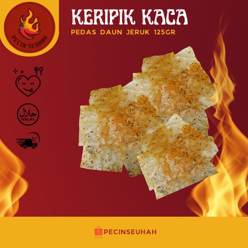 

KERIPIK KACA 125GR PECINSEUHAH/ KERIPIK DAUN JERUK/ KRIPCA PEDAS / KRIPCA RUMPUT LAUT