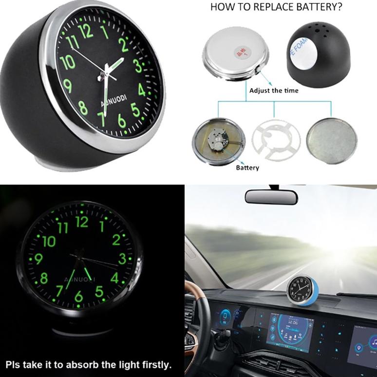 [KODE E6EYD] JAM MOBIL ANALOG QUARTZ GLOW IN THE DARK JAM INTERIOR MOBIL QUARTZ