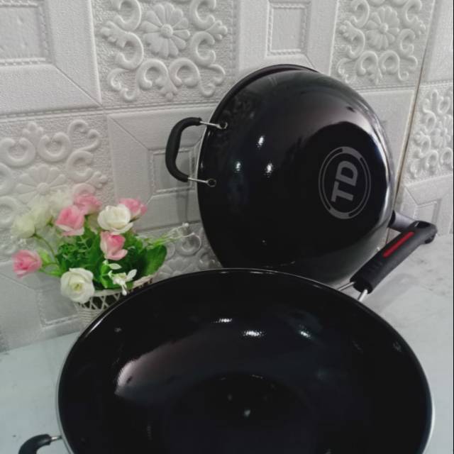 Wajan Enamel Uk. 34cm ANTI LENGKET dan ANTI GORES