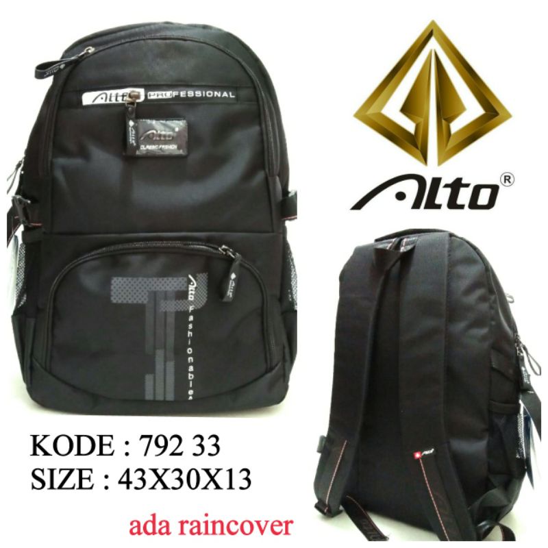 TAS RANSEL SEKOLAH ANAK COWOK TERBARU ORIGINAL BY ALTO 792 33 ADA RAINCOVER WARNA HITAM