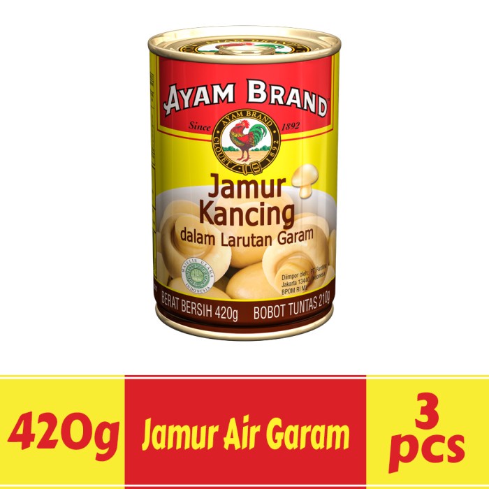 

f0fbfe00 Paket Isi 3 Pcs Jamur Air Garam Kaleng Ayam Brand 420Gr Ds1Gk