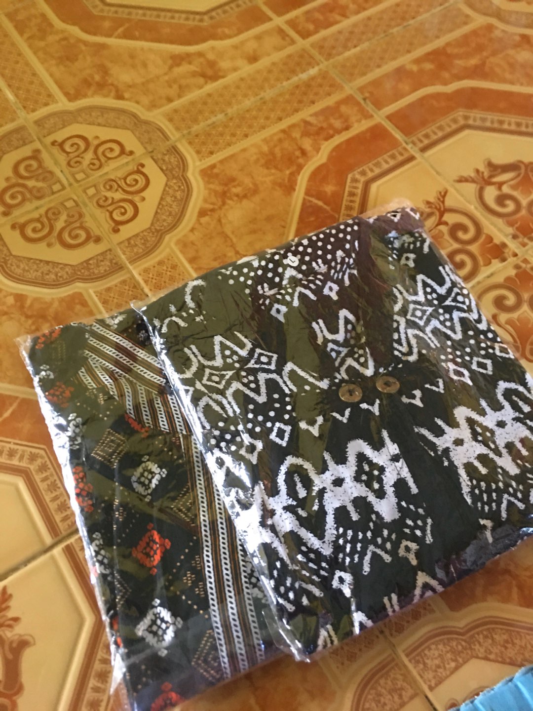 Tey-17 Batik Wanita Asj Sa Hrb026 Kenongo Kemeja Tosca Pendek