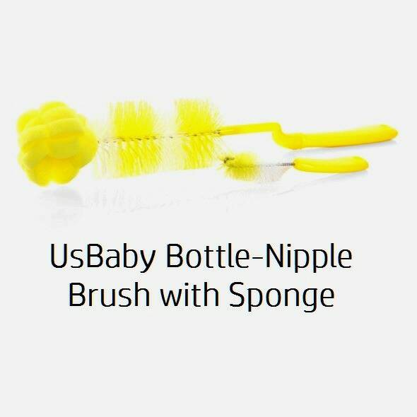 Sikat botol bayi/USBaby Bottle-Teat Brush with Sponge