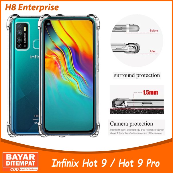 Case Crack Clear Infinix Hot 9 / Hot 9 Pro Anti Fall Shockproof Casing Tahan Benturan Tebal 1.5mm