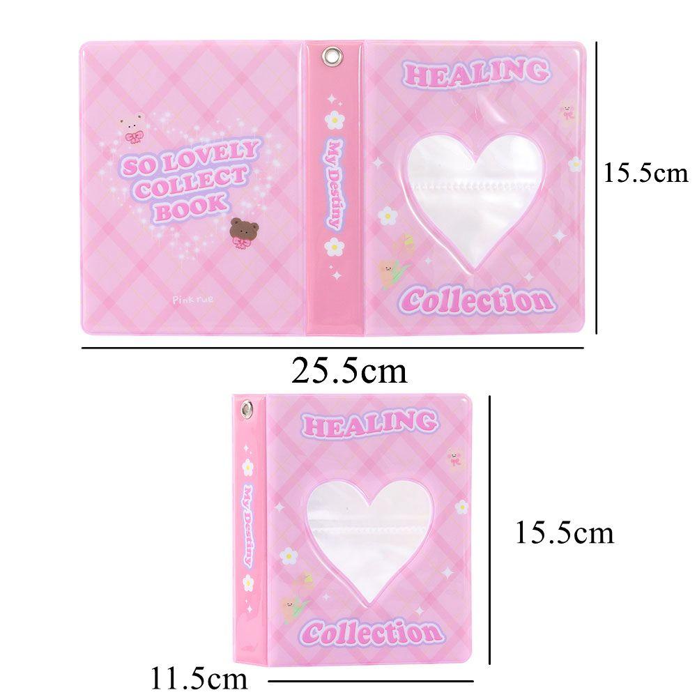 R-flower Album Foto Mini Bisa Ganti Inner Bolong Hati Kawaii Photocard Holder