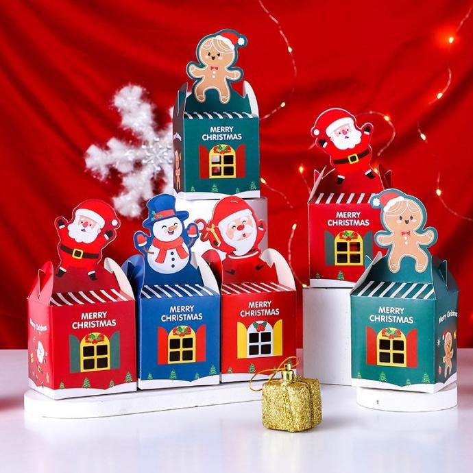 

favorit] Kotak natal box souvenir merry christmas santa lucu box hamper NB06