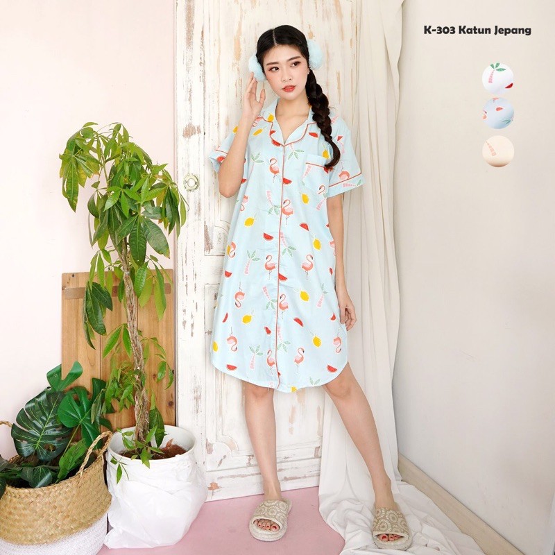 Daster Katun Jepang Ori Flamingo