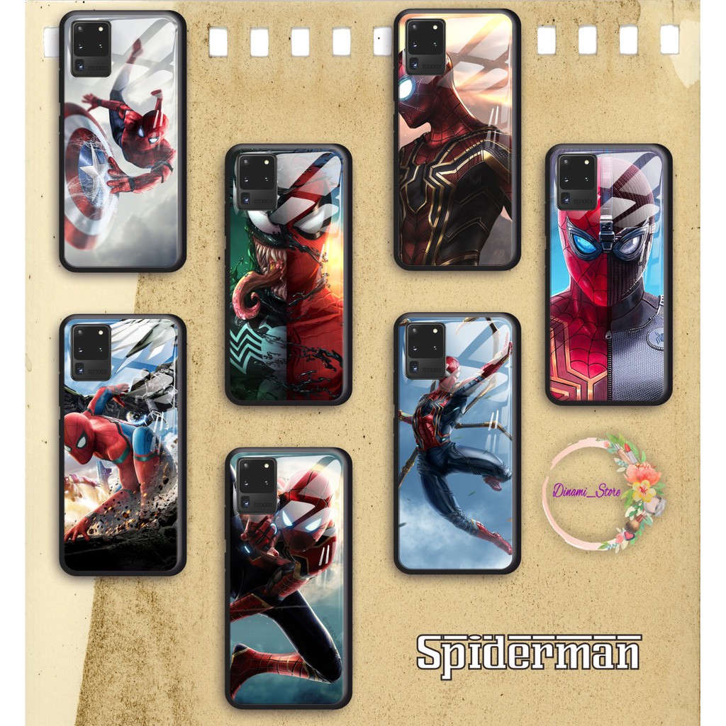 back case glass SPIDERMAN Samsung J2prime G530prime A01 CORE A20 A30 A20s A50 A50s A21s A01 DST1197