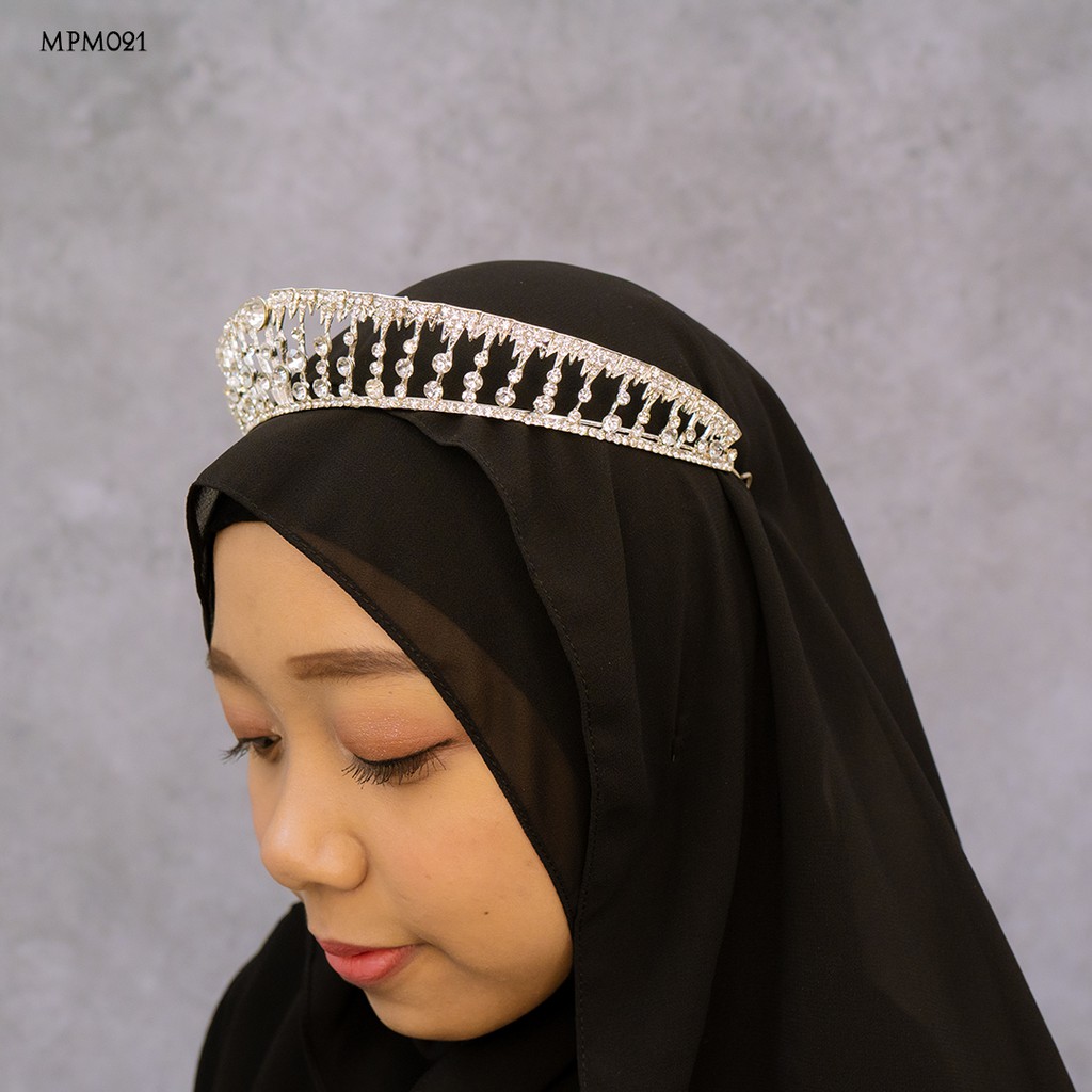 [SIAP KIRIM] ACCESORIES PERNIKAHAN PREMIUM PUTIH HIJAB MODERN MPM021