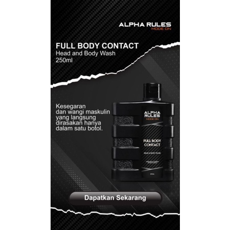 ALPHA RULES FULL BODY CONTACT HEAD AND BODY WASH ORIGINAL 100% 250ML