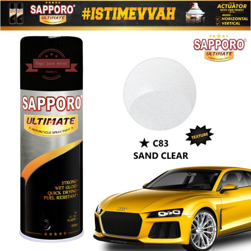 SAPPORO ULTIMATE C83 SAND CLEAR ( TEXTURE ) 400ml cat semprot spray paint