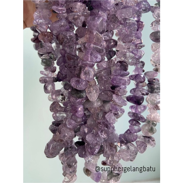 KERIKIL BESAR Batu amethyst KECUBUNG MUDA 2cm ungu amethys kalimantan