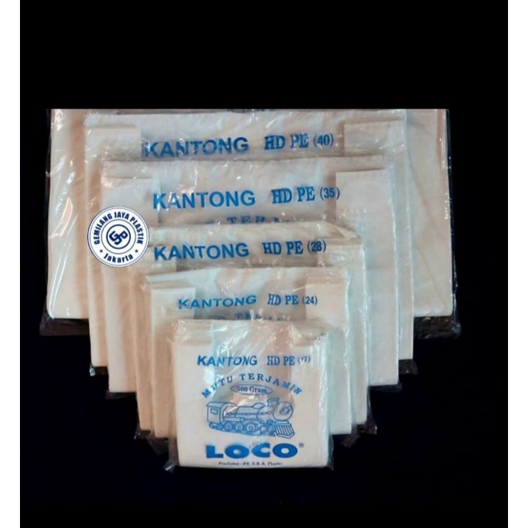 KANTONG PLASTIK KRESEK LOCO PUTIH SUSU TEBAL 500 Gram