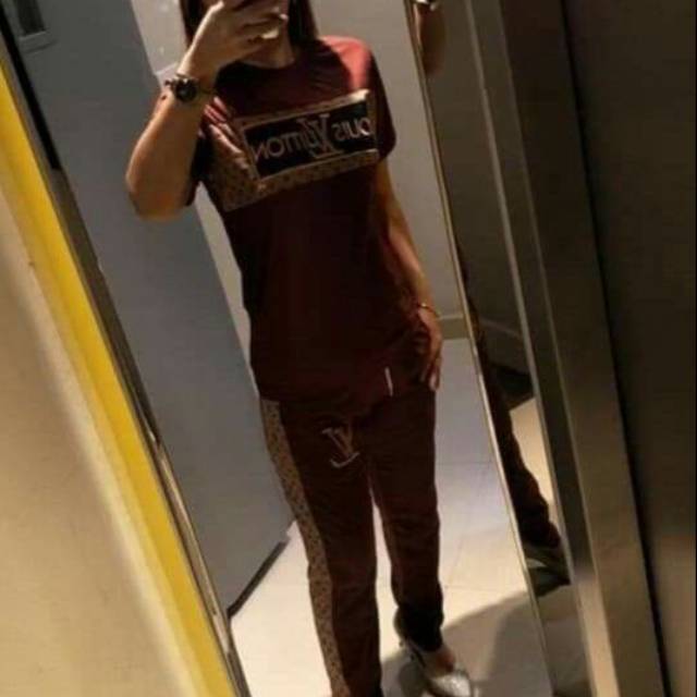 Set top celana panjang import murah baju stelan wanita bahan kaos style korea fashion bkk bangkok