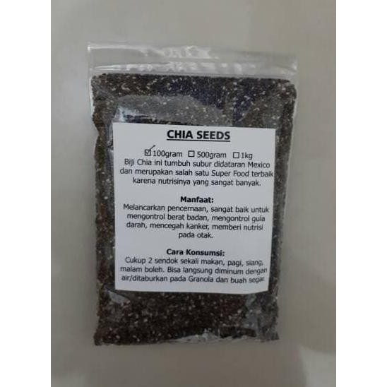 

Organic Black Chia Seed 100 Gram Mexico Murah Berkualitas Chia Seeds