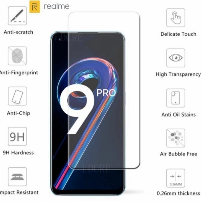 REALME 9 PRO REALME 9 PRO+ TEMPERED GLASS BENING CLEAR TRANSPARAN ANTI GORES KACA TEMPRED CLEAR PELINDUNG LAYAR SCREEN REALME 9 PRO PLUS 9 PRO +