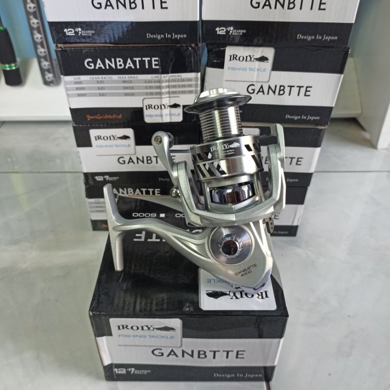 Reel Iroly Ganbatte 1000 2000 3000 4000 kekuatan 8-14 kg