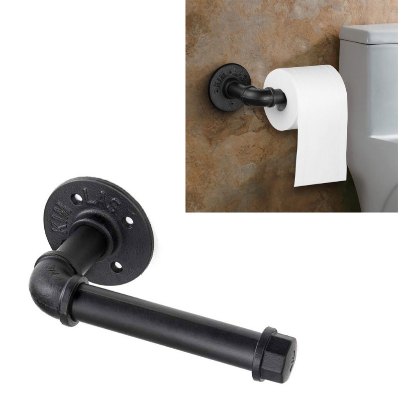 Gro Dispenser Kertas Toilet Industrial Pipe Paper Towel Holder Gantungan Logam Serbaguna Untuk Gantung Kertas Handuk Jubah Mandi