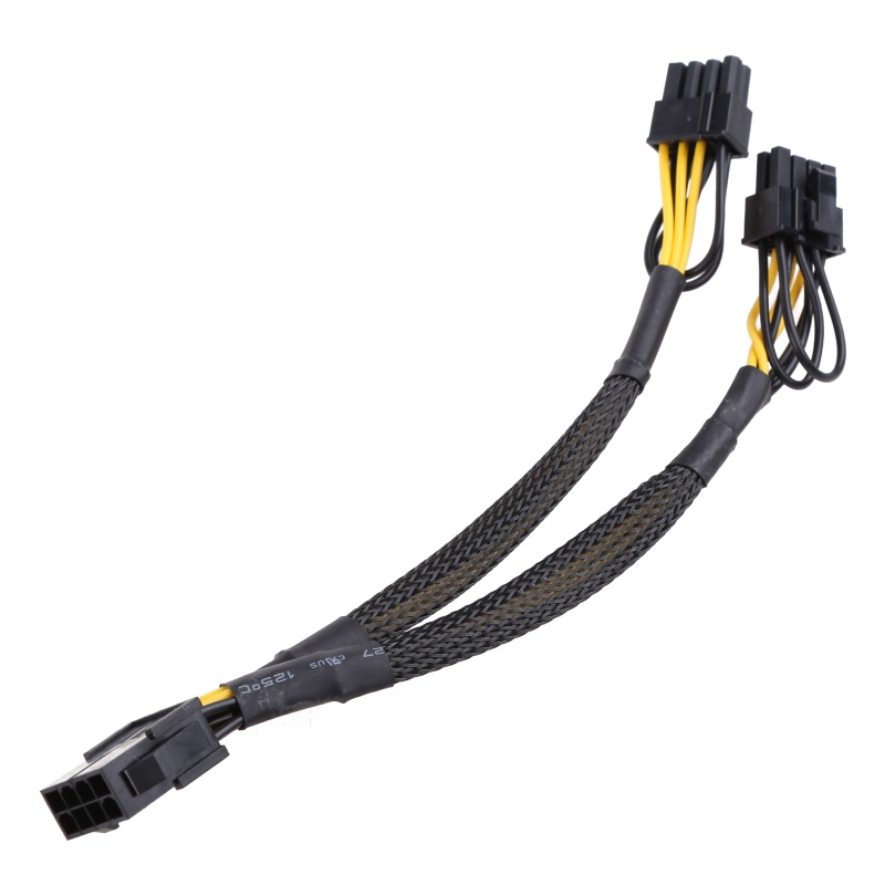 Btsg 8Pin PCIe Splitter Kabel Power PCI-e 8Pin Female Ke Dual8 (6+2) Pin Male Adapter