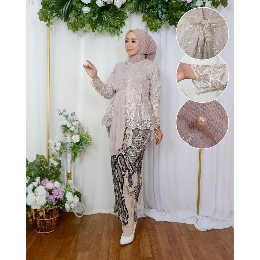 ( baju Aja) Kebaya Selendang Busui Modern // Kebaya Pesta Wanita Terbaru // Kebaya Brokat Modern kek